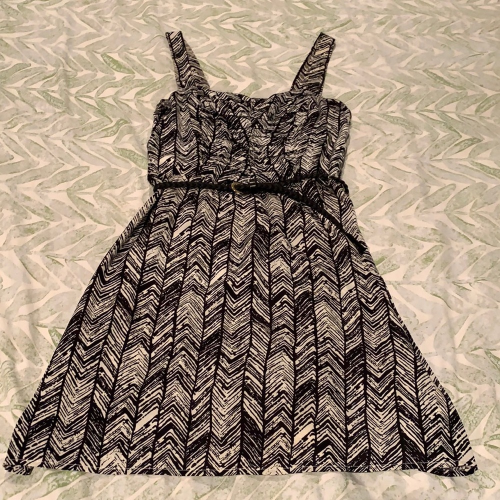 Belted mini dress